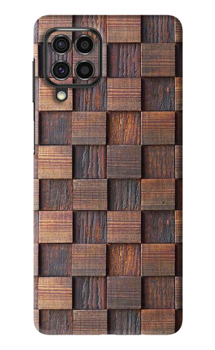Wooden Cube Design Samsung Galaxy F62 Back Skin Wrap