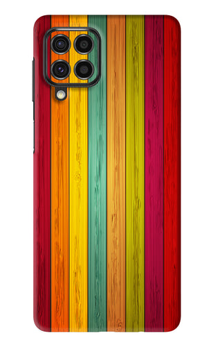 Multicolor Wooden Samsung Galaxy F62 Back Skin Wrap