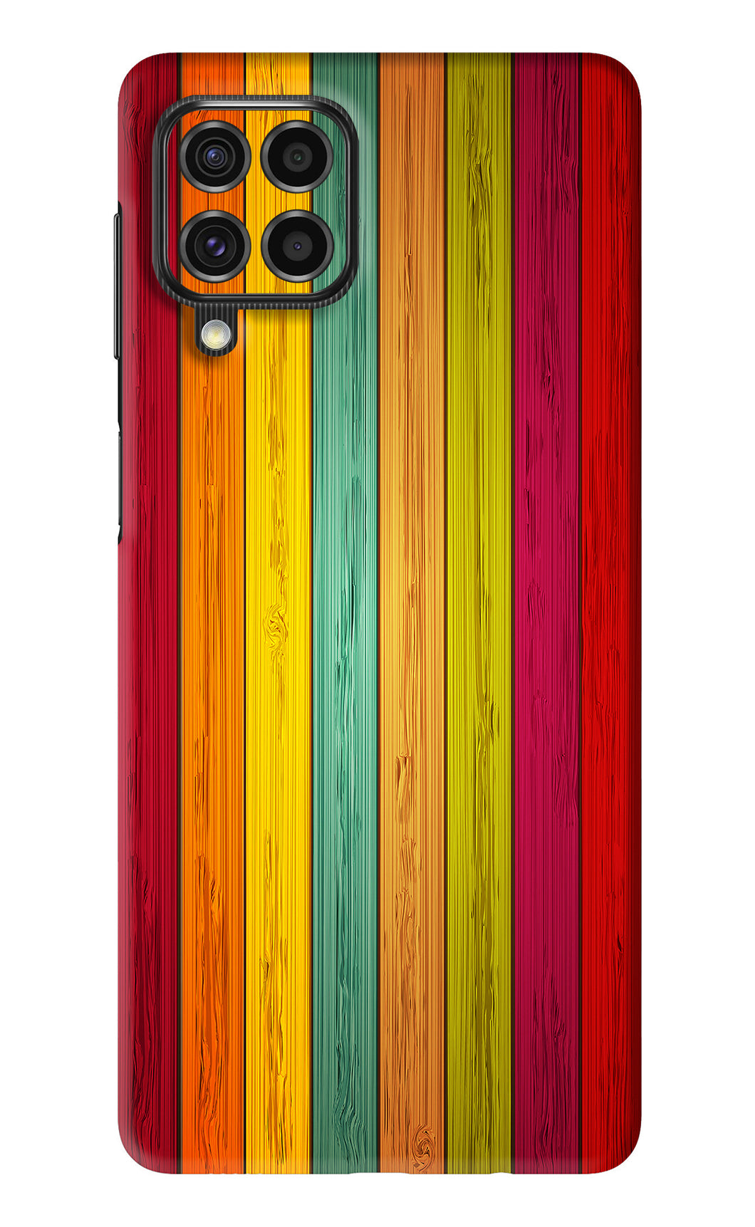 Multicolor Wooden Samsung Galaxy F62 Back Skin Wrap
