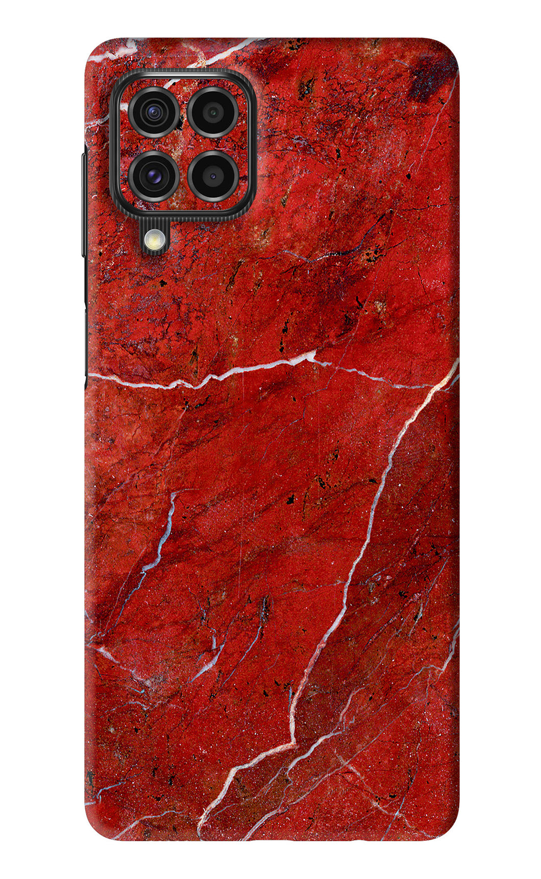 Red Marble Design Samsung Galaxy F62 Back Skin Wrap
