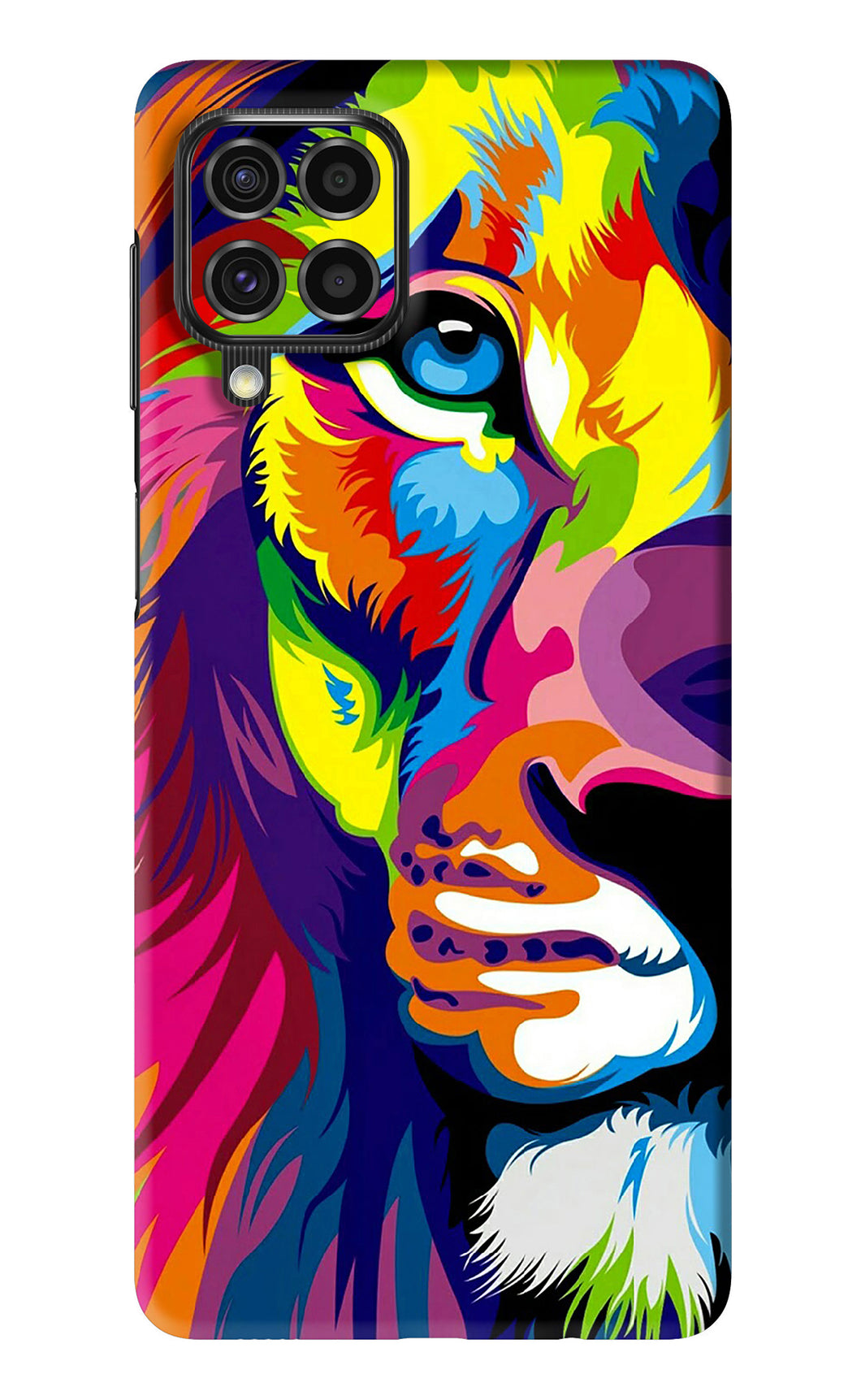 Lion Half Face Samsung Galaxy F62 Back Skin Wrap