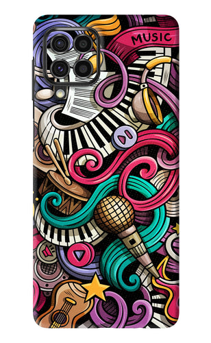 Music Abstract Samsung Galaxy F62 Back Skin Wrap
