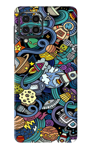 Space Abstract Samsung Galaxy F62 Back Skin Wrap