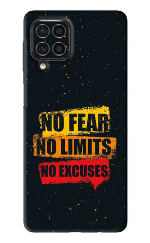 No Fear No Limits No Excuses Samsung Galaxy F62 Back Skin Wrap