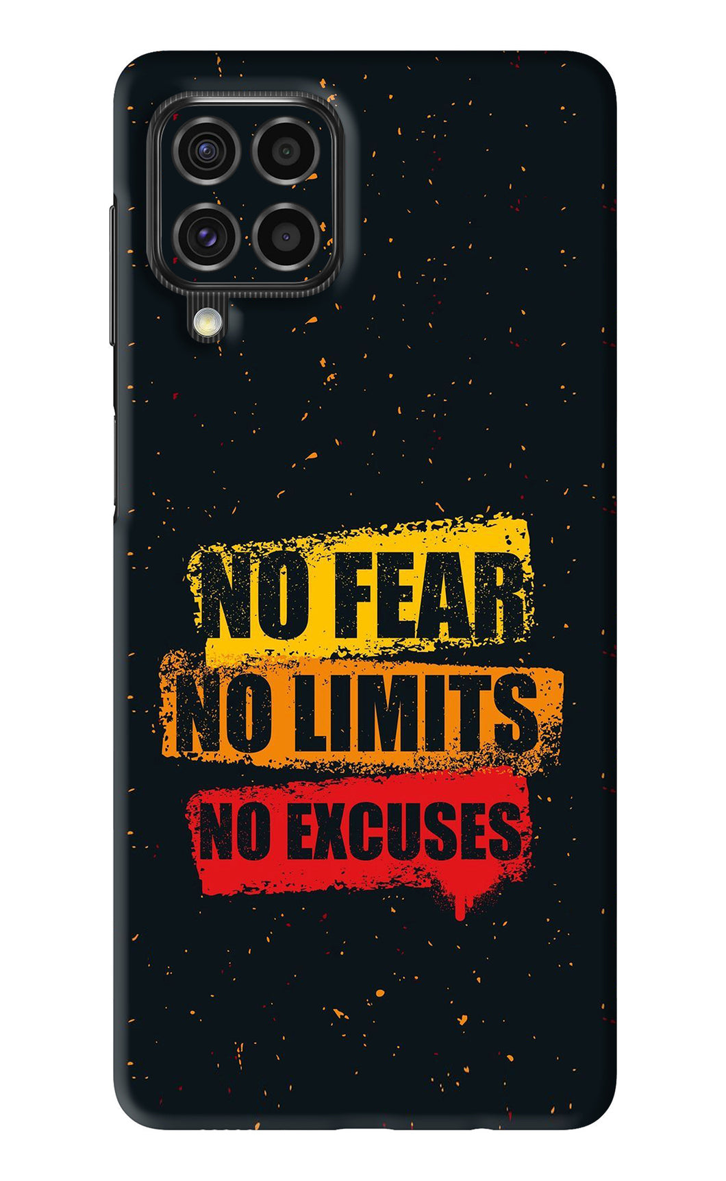 No Fear No Limits No Excuses Samsung Galaxy F62 Back Skin Wrap