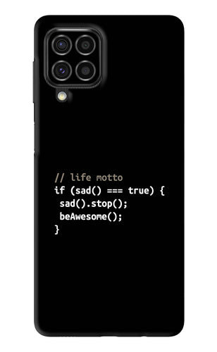 Life Motto Code Samsung Galaxy F62 Back Skin Wrap