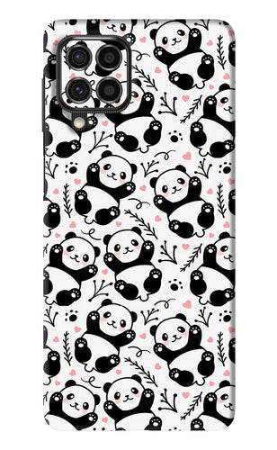 Cute Panda Samsung Galaxy F62 Back Skin Wrap