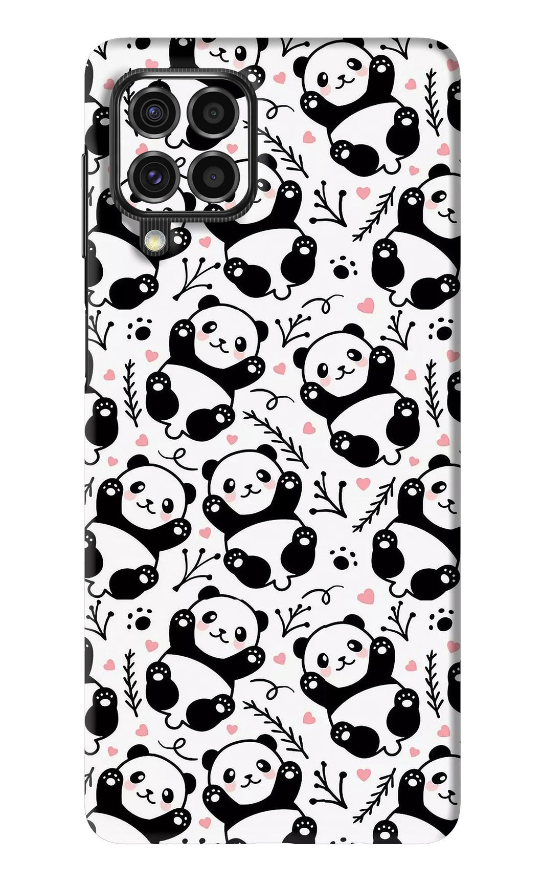 Cute Panda Samsung Galaxy F62 Back Skin Wrap