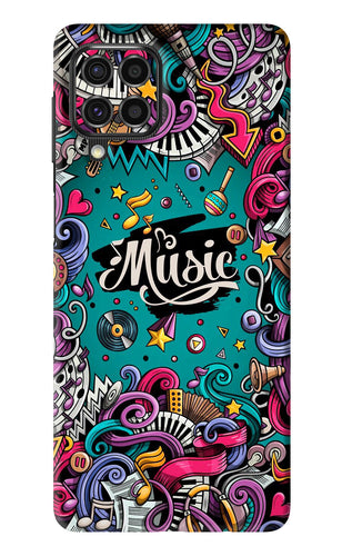 Music Graffiti Samsung Galaxy F62 Back Skin Wrap
