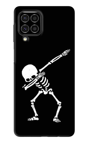 Dabbing Skeleton Art Samsung Galaxy F62 Back Skin Wrap