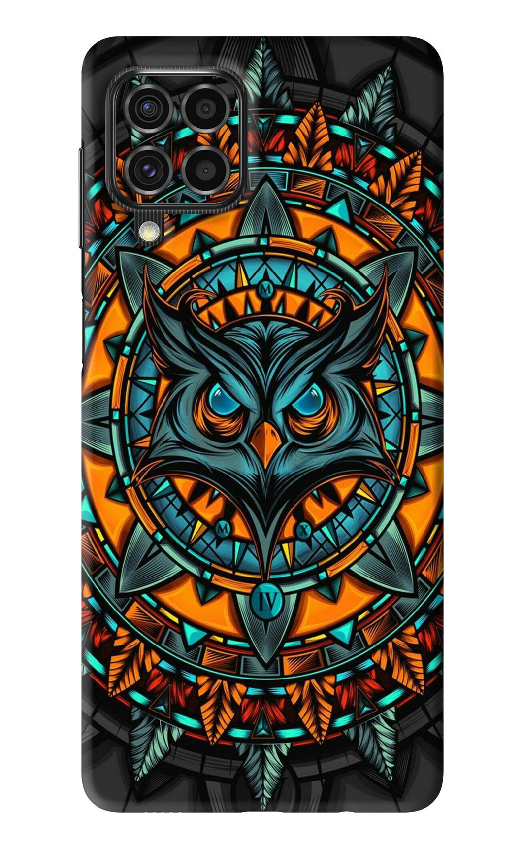 Angry Owl Art Samsung Galaxy F62 Back Skin Wrap