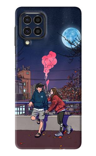 Chilling Couple Samsung Galaxy F62 Back Skin Wrap