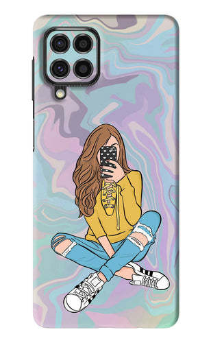 Selfie Girl Samsung Galaxy F62 Back Skin Wrap