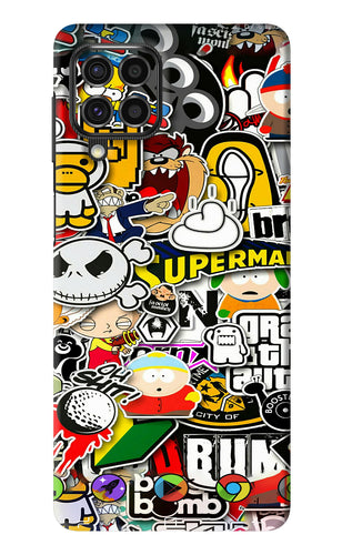 Sticker Bomb Samsung Galaxy F62 Back Skin Wrap