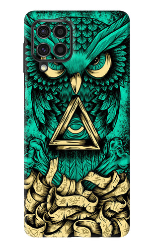 Green Owl Samsung Galaxy F62 Back Skin Wrap