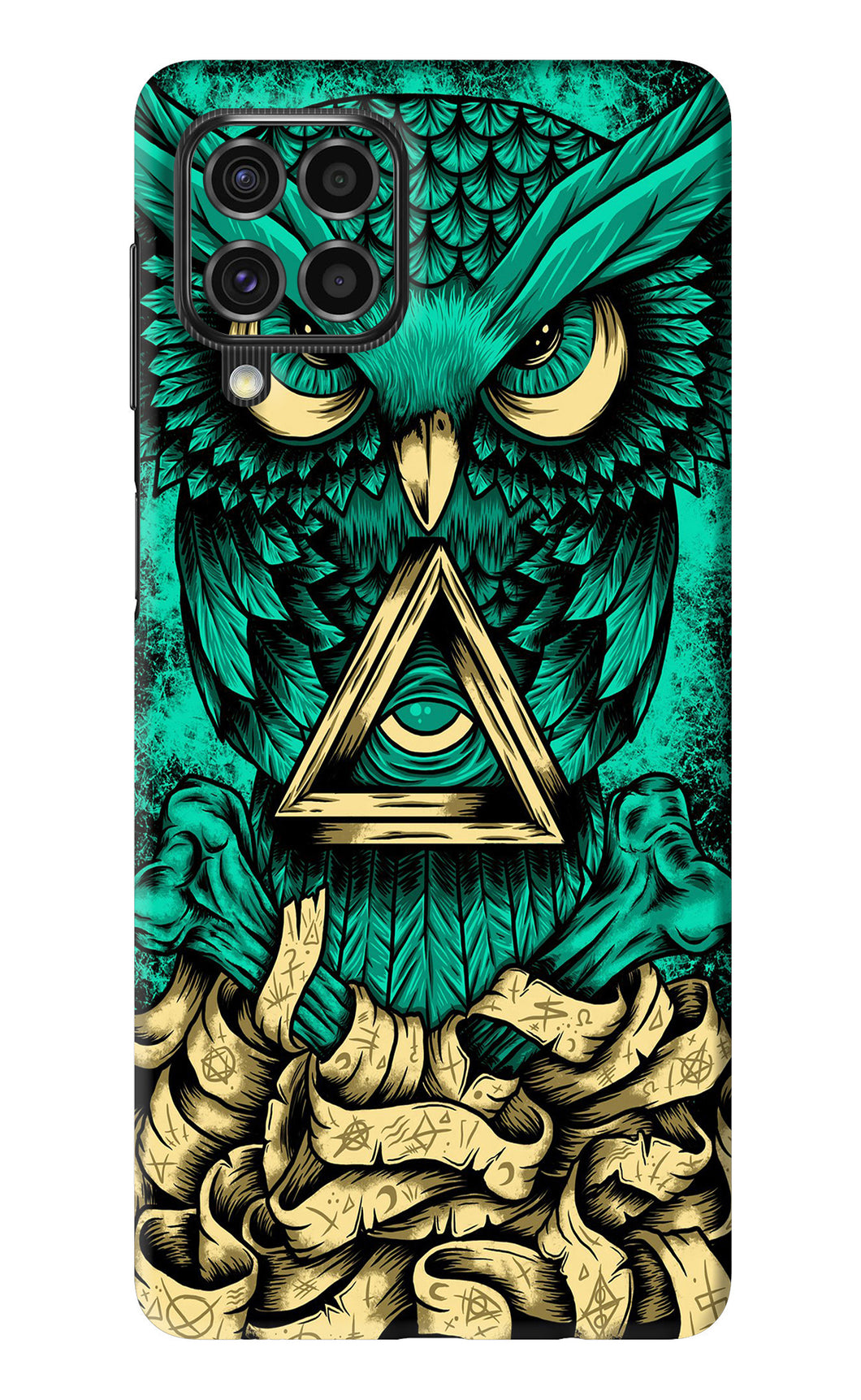 Green Owl Samsung Galaxy F62 Back Skin Wrap