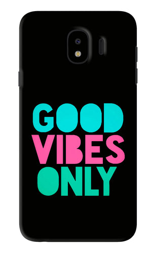 Quote Good Vibes Only Samsung Galaxy J4 Back Skin Wrap