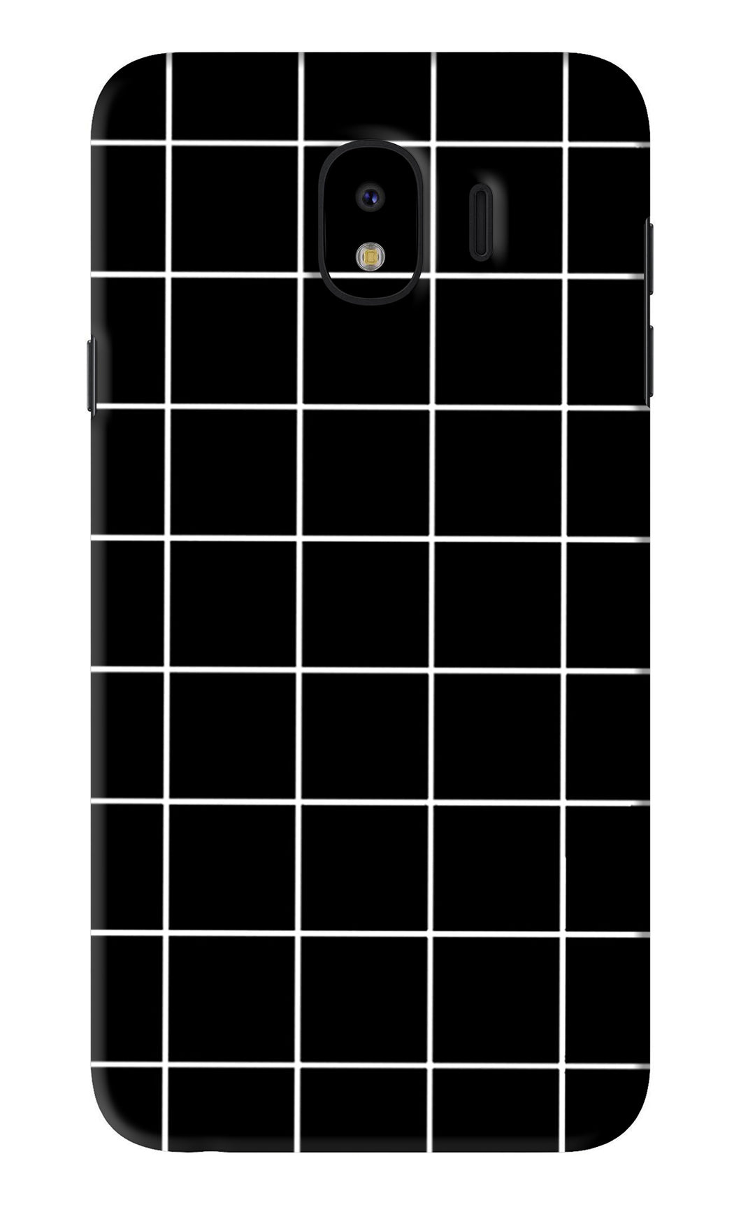 White Grid Samsung Galaxy J4 Back Skin Wrap