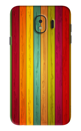 Multicolor Wooden Samsung Galaxy J4 Back Skin Wrap