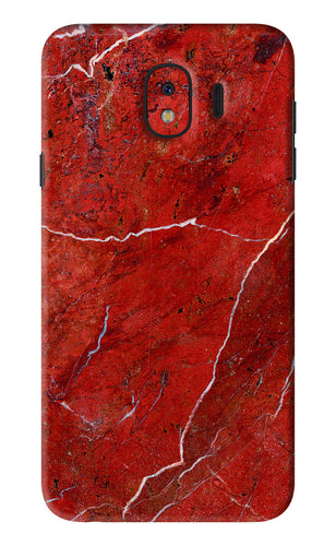 Red Marble Design Samsung Galaxy J4 Back Skin Wrap