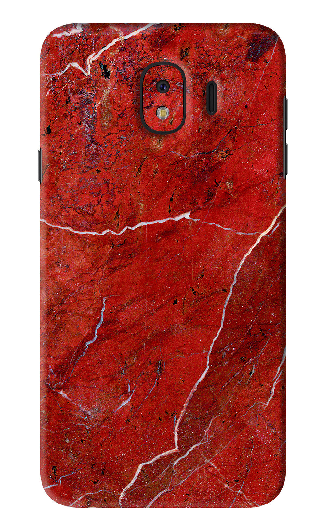 Red Marble Design Samsung Galaxy J4 Back Skin Wrap