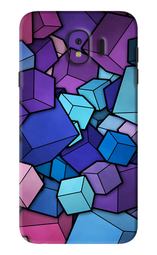 Cubic Abstract Samsung Galaxy J4 Back Skin Wrap