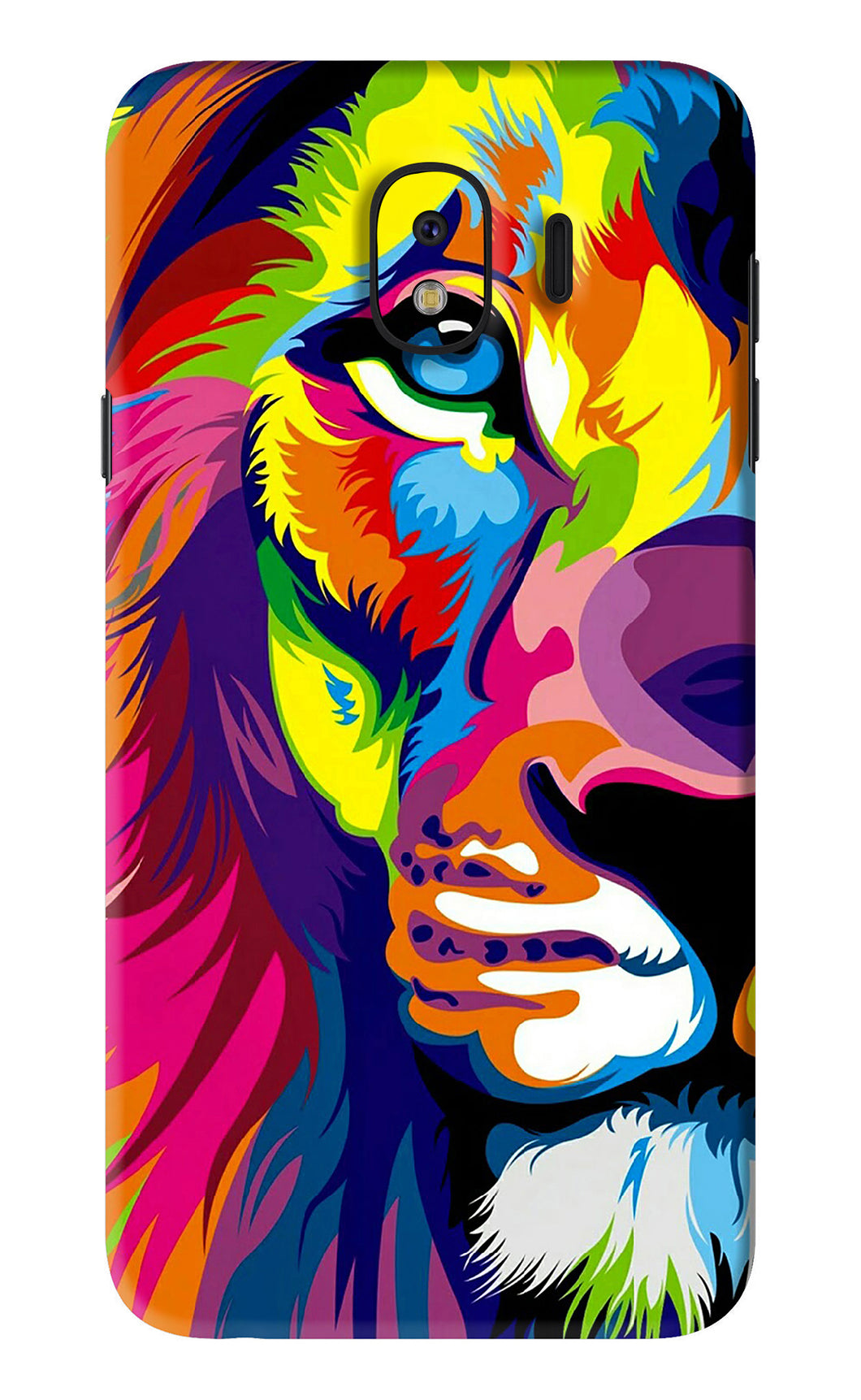 Lion Half Face Samsung Galaxy J4 Back Skin Wrap