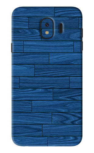 Blue Wooden Texture Samsung Galaxy J4 Back Skin Wrap