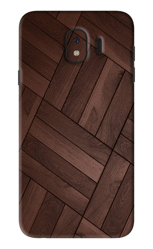 Wooden Texture Design Samsung Galaxy J4 Back Skin Wrap