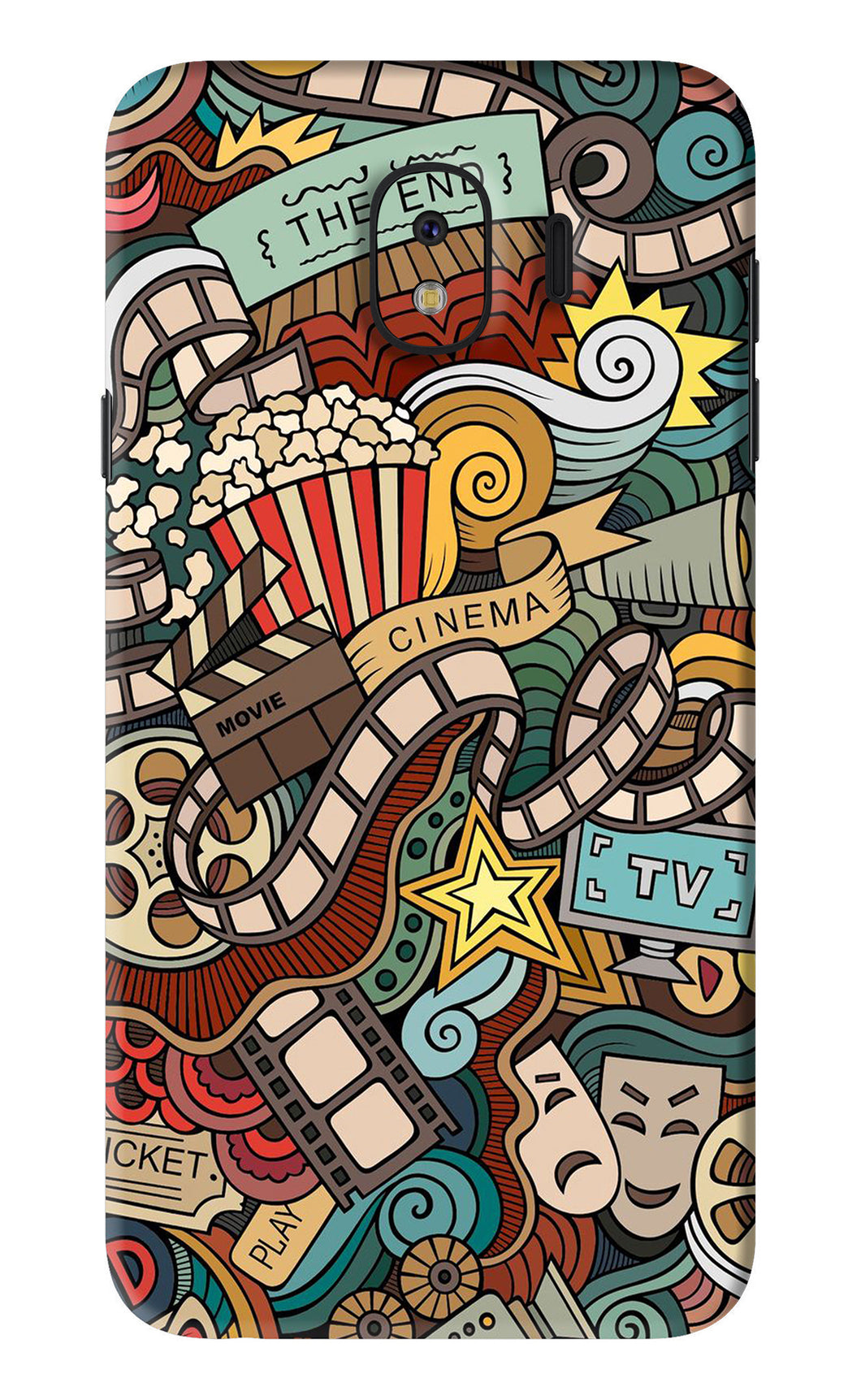 Cinema Abstract Samsung Galaxy J4 Back Skin Wrap