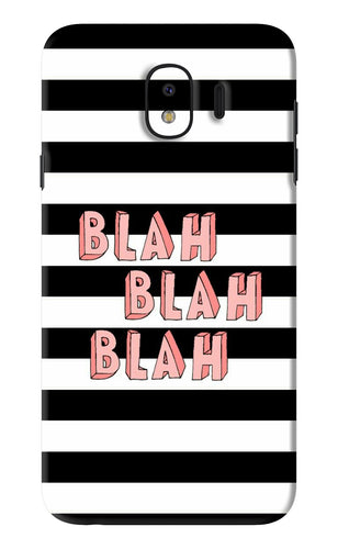 Blah Blah Blah Samsung Galaxy J4 Back Skin Wrap