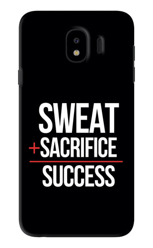 Sweat Sacrifice Success Samsung Galaxy J4 Back Skin Wrap
