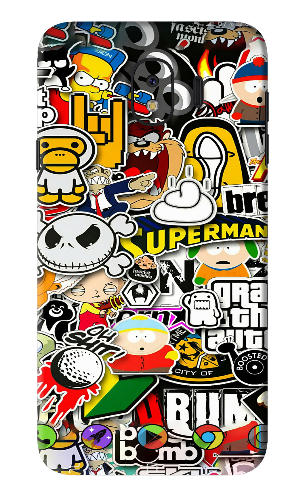 Sticker Bomb Samsung Galaxy J4 Back Skin Wrap