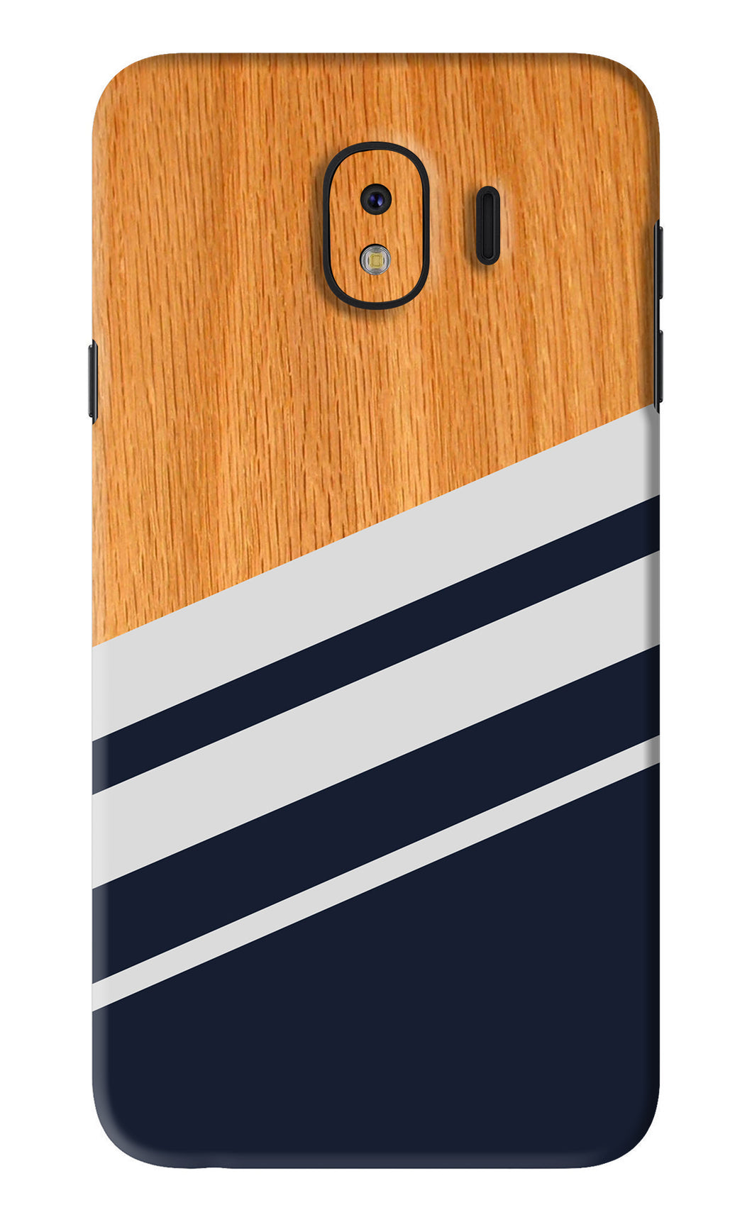 Black And White Wooden Samsung Galaxy J4 Back Skin Wrap