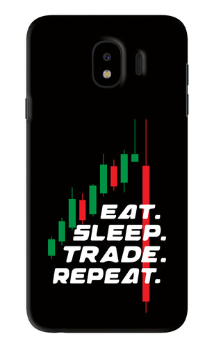 Eat Sleep Trade Repeat Samsung Galaxy J4 Back Skin Wrap