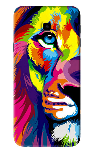 Lion Half Face Samsung Galaxy J4 Plus Back Skin Wrap