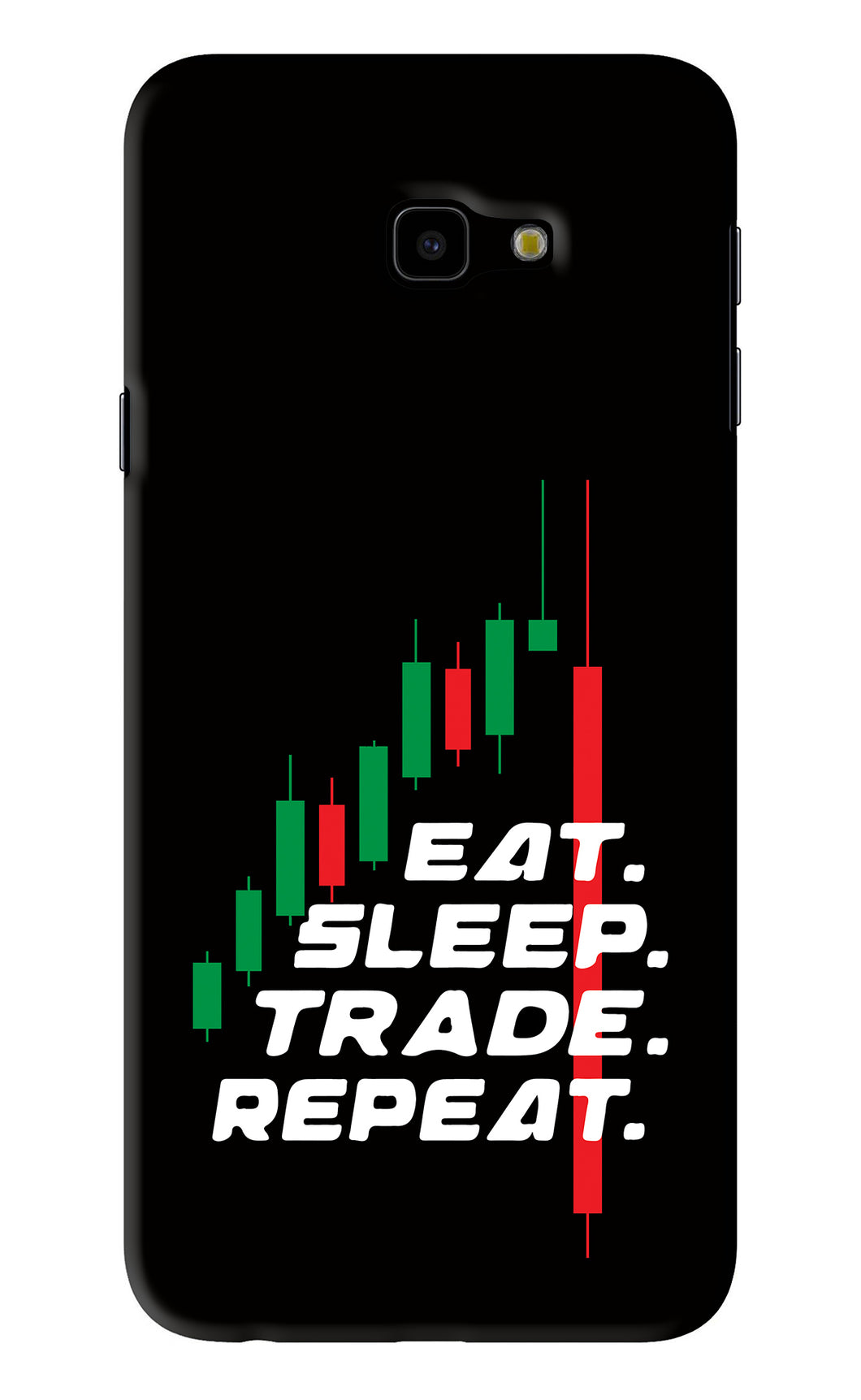 Eat Sleep Trade Repeat Samsung Galaxy J4 Plus Back Skin Wrap