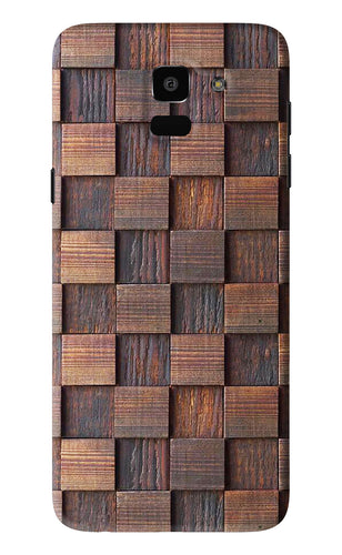 Wooden Cube Design Samsung Galaxy J6 Back Skin Wrap