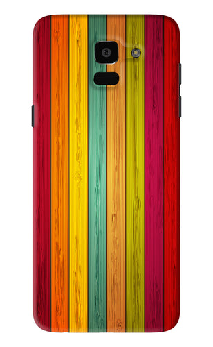 Multicolor Wooden Samsung Galaxy J6 Back Skin Wrap