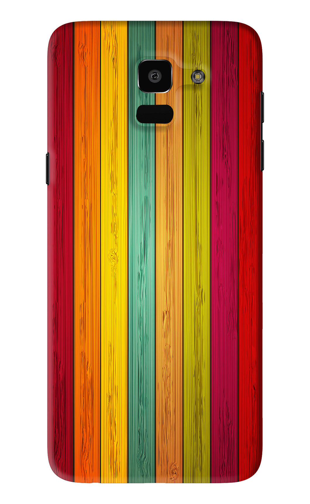 Multicolor Wooden Samsung Galaxy J6 Back Skin Wrap