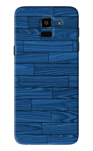 Blue Wooden Texture Samsung Galaxy J6 Back Skin Wrap