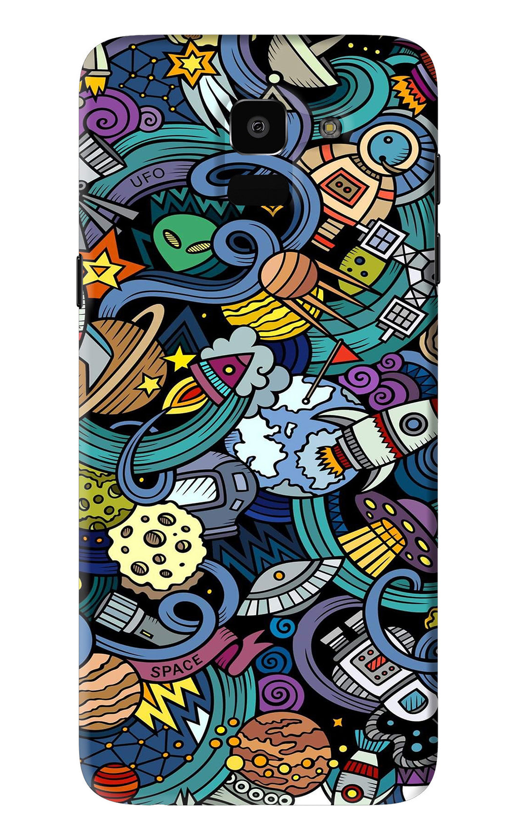 Space Abstract Samsung Galaxy J6 Back Skin Wrap
