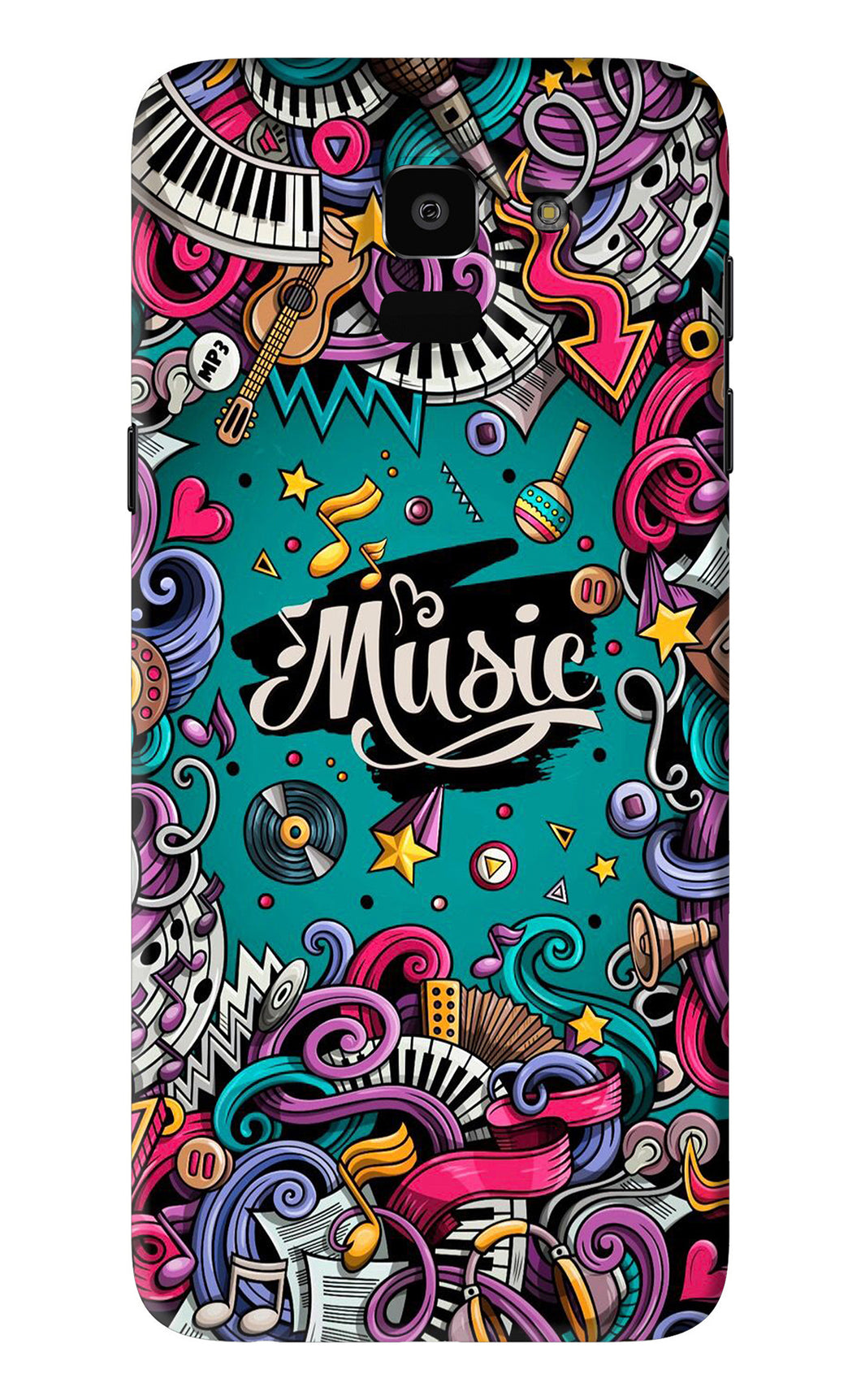 Music Graffiti Samsung Galaxy J6 Back Skin Wrap
