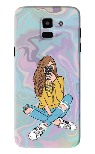 Selfie Girl Samsung Galaxy J6 Back Skin Wrap