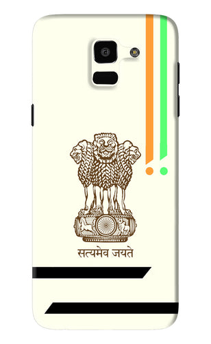 Satyamev Jayate Brown Logo Samsung Galaxy J6 Back Skin Wrap