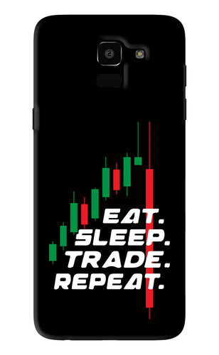 Eat Sleep Trade Repeat Samsung Galaxy J6 Back Skin Wrap