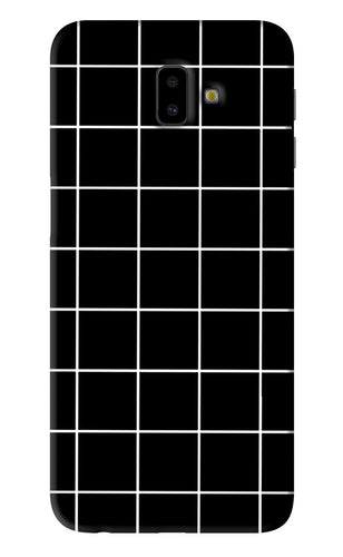 White Grid Samsung Galaxy J6 Plus Back Skin Wrap