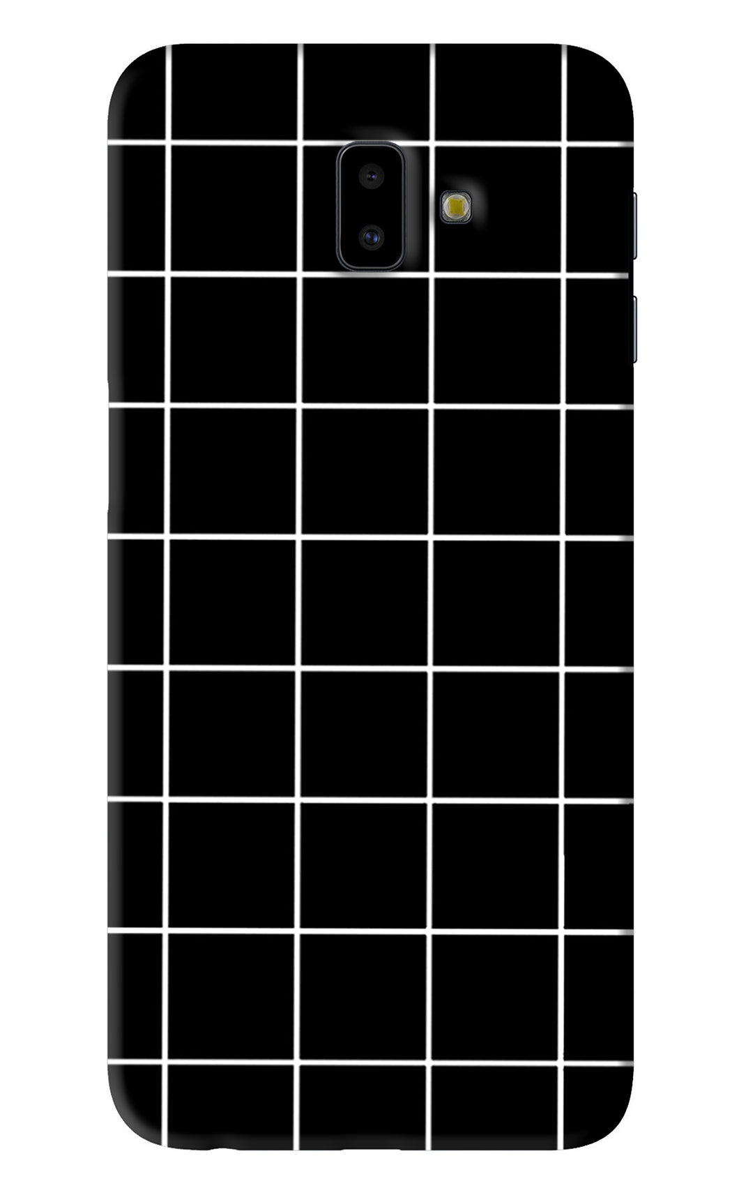 White Grid Samsung Galaxy J6 Plus Back Skin Wrap