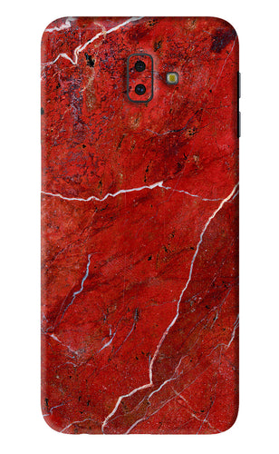 Red Marble Design Samsung Galaxy J6 Plus Back Skin Wrap