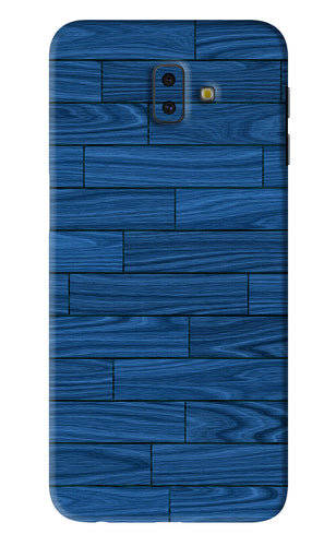 Blue Wooden Texture Samsung Galaxy J6 Plus Back Skin Wrap